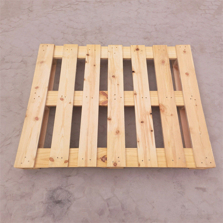 Pallets de madeira maciça tratados termicamente Pallets duráveis de quatro vias para empilhadeira