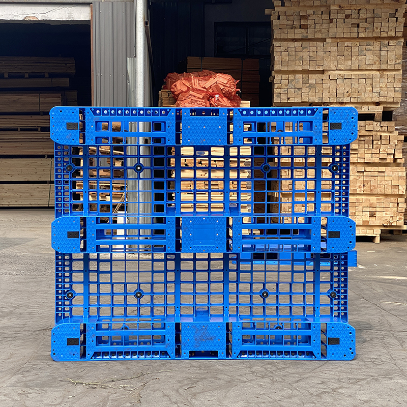 100% Virgin HDPE Recycled Food Grade Hygienic Industrial Plastic Pallet 4 Way Entry Single Faced Pallet