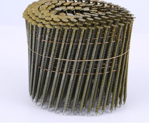 Bom preço Pallet Coil Wire Nails Amarelo Zinco Branco Pallet Parafuso Shank Coil Nails on-line
