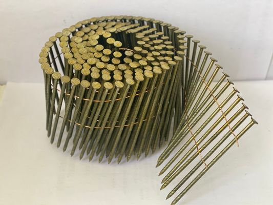 Bom preço Nails de bobinas galvanizadas amarelas para a construção de madeiras de paletes on-line