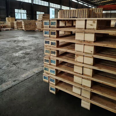 Bom preço Paleta de madeira de entrada de quatro vias paleta de carga de face única 1200 x 1000 mm para transporte em armazém on-line